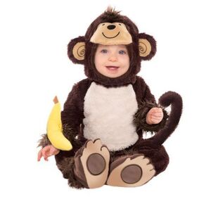Imagine Costum bebe maimuta 6-12 luni