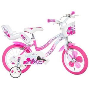 Imagine Bicicleta copii 3-5 ani, 14 inch, Flappy Roz, Dino Bikes DB51402