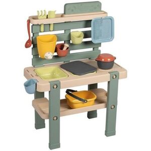 Imagine Bucatarie Smoby Mud Kitchen cu 15 accesorii