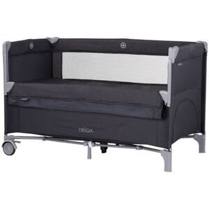 Imagine Patut pliabil Chipolino Relax anthracite linen cu laterala culisanta