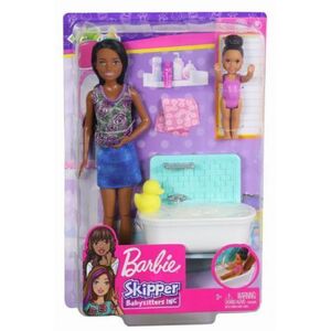 Imagine Papusa Barbie Mamica Bruneta Cu Bebelus