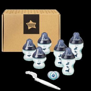 Imagine Kit biberoane nou nascut, ONL Unisex Tommee Tippee, 0luni+, Balenute, Albastru