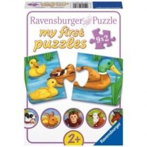 Imagine Puzzle animale adorabile 9x2 piese
