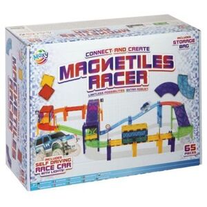 Imagine Set de constructie, Magnetiles, Racer, 65 piese