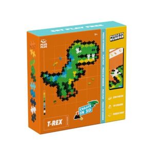 Imagine Puzzle pe numere Plus-Plus, 250 piese, T-Rex