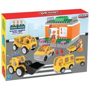 Imagine Set constructie Pilsan Double Blocks Bucket Dozer 57 piese