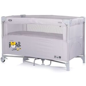 Imagine Patut pliabil Chipolino Relax Tiger platinum cu laterala culisanta