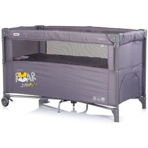 Imagine Patut pliabil Chipolino Relax Tiger charcoal cu laterala culisanta