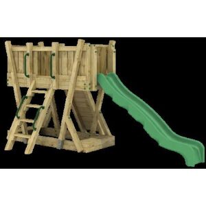 Imagine Spatiu de joaca pentru uz public FunForte I cu tobogan HDPE si nisipar, EN 1176, pentru 7 copii