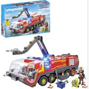 Imagine Playmobil - Autospeciala de pompieri pentru aeroport cu lumini si sunete