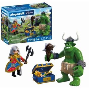 Imagine Playmobil - Jucarie de rol Trol si cavaler Leu cu comoara