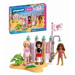 Imagine Playmobil - Barbie Cabina de schimb la plaja