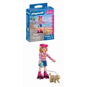 Imagine Playmobil - Barbie in stil Malibu la plimbare pe role