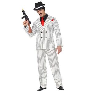 Imagine Costum gangster alb dungi