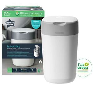 Imagine Cos pentru scutece Tommee Tippee Sangenic Twist and Click Reciclabil, Alb Gri