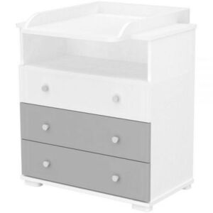 Imagine Comoda de infasat Hubners Patrik 80 cm alb grafit