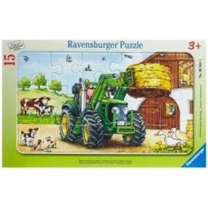 Imagine Puzzle tractor la ferma 15 piese