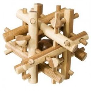 Imagine Joc logic IQ din lemn bambus Magic sticks