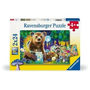Imagine Ravensburger - Puzzle prietenii dragalasi ai padurii 2x24 piese