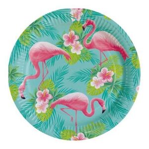 Imagine Farfurii flamingo petrecere 23 cm
