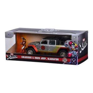 Imagine Jada Marvel Set Masinuta Metalica Jeep Gladiator Scara 1: 32 Si Figurina Din Metal Colossus