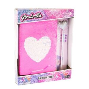 Imagine Jurnal Fashion Girabrilla , set jurnal cu paiete reversibile si pix