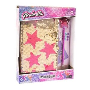 Imagine Jurnal Fashion Girabrilla , set jurnal cu paiete reversibile si pix