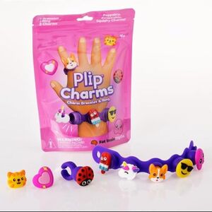 Imagine Set Bratara si inel cu talismane pop-it Plip Charms, roz