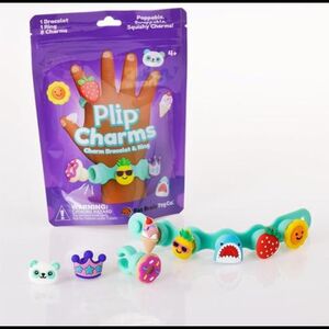 Imagine Set Bratara si inel cu talismane pop-it Plip Charms, mov