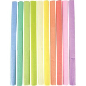 Imagine Hartie creponata pastel, set de 10 role, ideal pentru gradinita si scoala