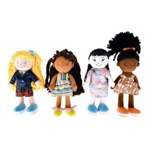 Imagine Set de 4 papusi educative Rase umane, material didactic gradinita
