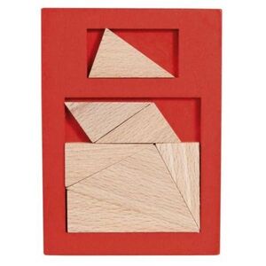 Imagine Joc logic IQ puzzle din lemn Extra piesa-4, Fridolin