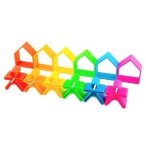 Imagine Set senzorial openended cu 12 piese, neon, Dena Toys