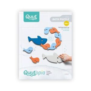 Imagine Puzzle de baie, set 10 piese, Rechinii infometati, Quut Toys
