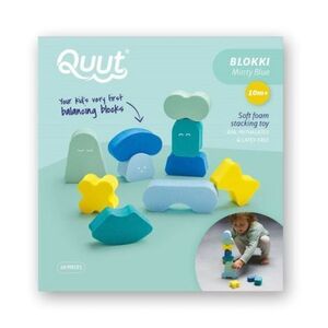Imagine Blokki, joc de stivuire din spuma, minty blue, Quut Toys