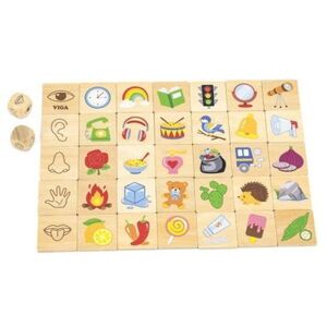 Imagine Puzzle de asociere din lemn, Invatam simturile