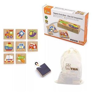 Imagine Puzzle magnetic din lemn, Mijloace de transport
