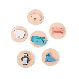 Imagine Puzzle de potrivire a formelor, Animale polare