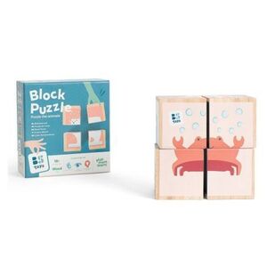 Imagine Puzzle cu cuburi din lemn, Animale polare