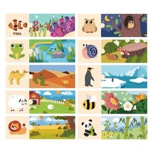 Imagine Unde traiesc animalele, puzzle de asociere