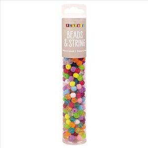 Imagine Set creatie cu de 250 de margele colorate rotunde cu striatii