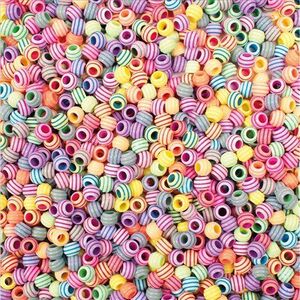 Imagine Set 180 margele pastelate cu dungi PLAYBOX, multicolore