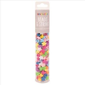 Imagine Set 200 margele creative PLAYBOX, inimioare, flori, stele si fluturi, multicolore