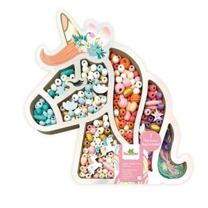 Imagine Mărgele pastelate din lemn, Unicorn, Sycomore
