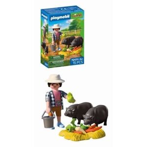 Imagine Playmobil - Jucarie de rol Fermier cu porci vietnamezi