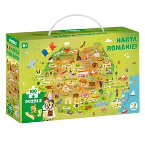 Imagine Puzzle Harta Romaniei, 100 piese