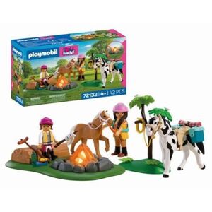 Imagine Playmobil - Jucarie de rol Excursie calare si foc de tabara