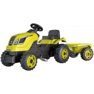 Imagine Tractor cu pedale si remorca Smoby Farmer XL verde