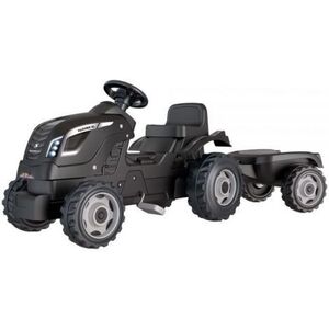 Imagine Tractor cu pedale si remorca Smoby Farmer XL negru