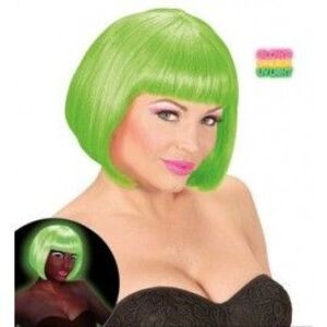Imagine Peruca neon verdeee